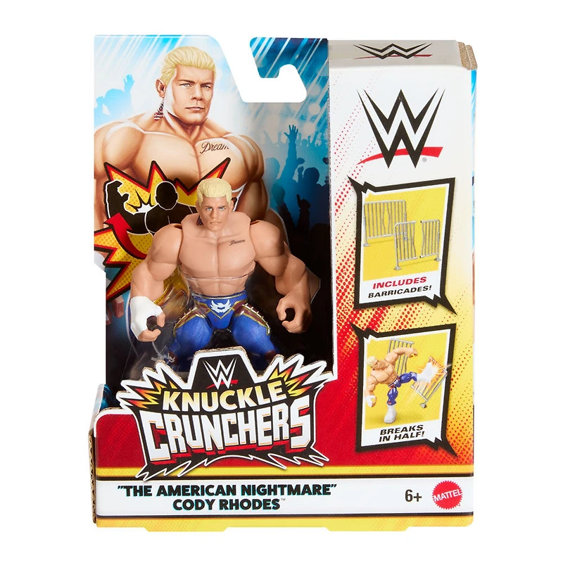 WWE Action Figure Knuckle Crunchers Cody Rhodes with Battle Accessory
