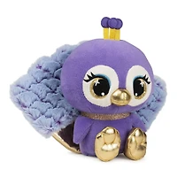 P.Lushes Designer Fashion Pets, Priscilla Plume, paon en peluche de luxe, violet/or, 15,2 cm