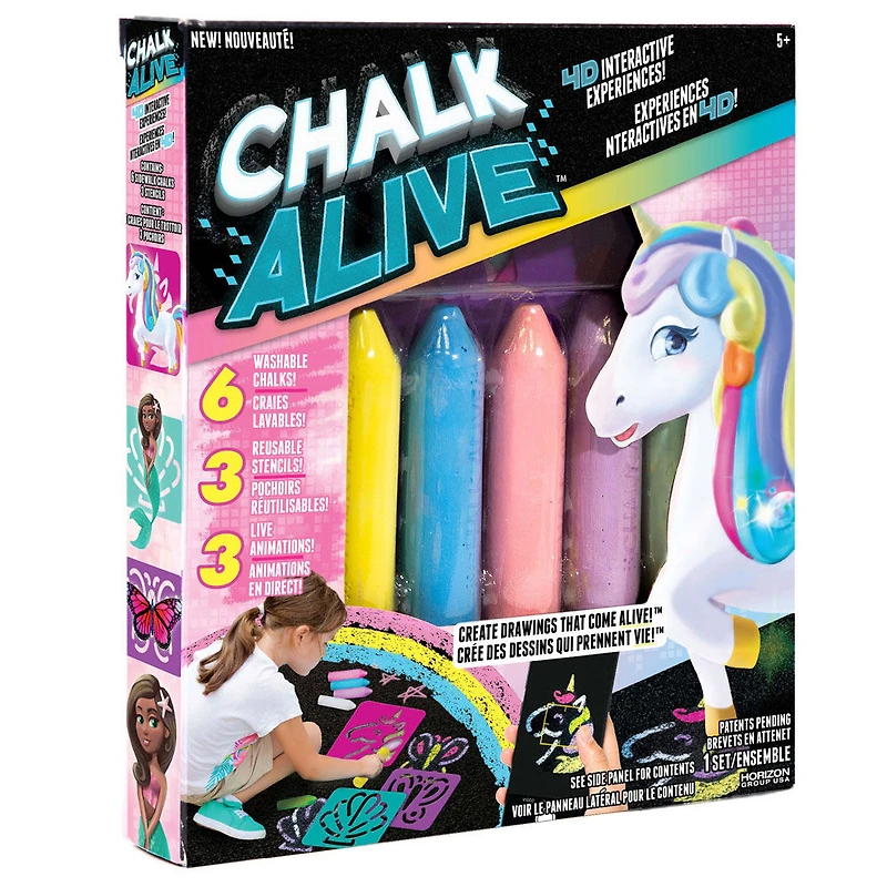 Chalk Alive Unicorn/Mermaid/Butterfly As
