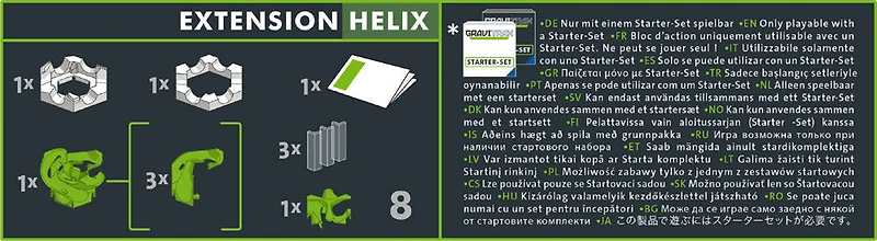 Extension Helix du système de piste de marbre interactif GraviTrax PRO