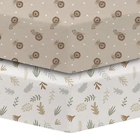 Koala Baby 2 Pack Flannel Sheet Lions/Leaves