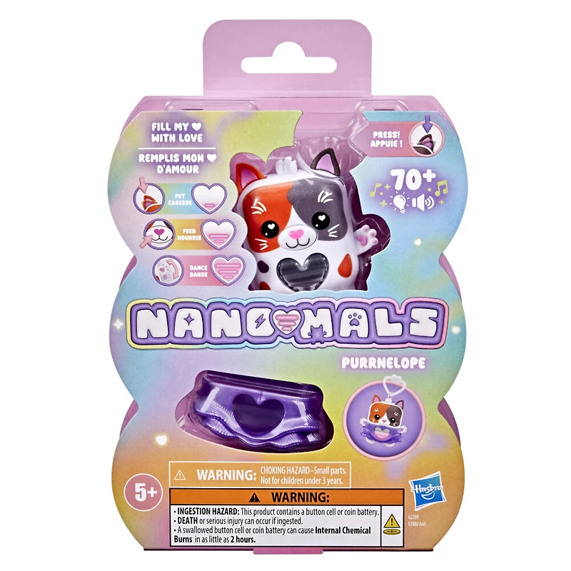 Hasbro Nano-mals Purrnelope the Calico Kitty Electronic Fidget Pet