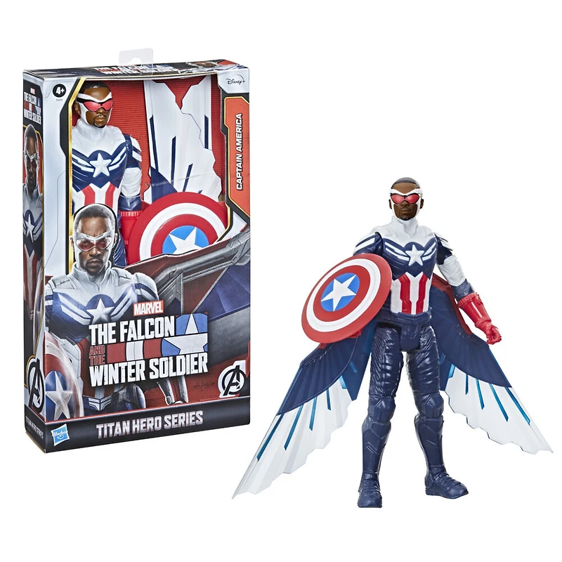 Marvel Studios Avengers Titan Hero Series, figurine Captain America avec des ailes