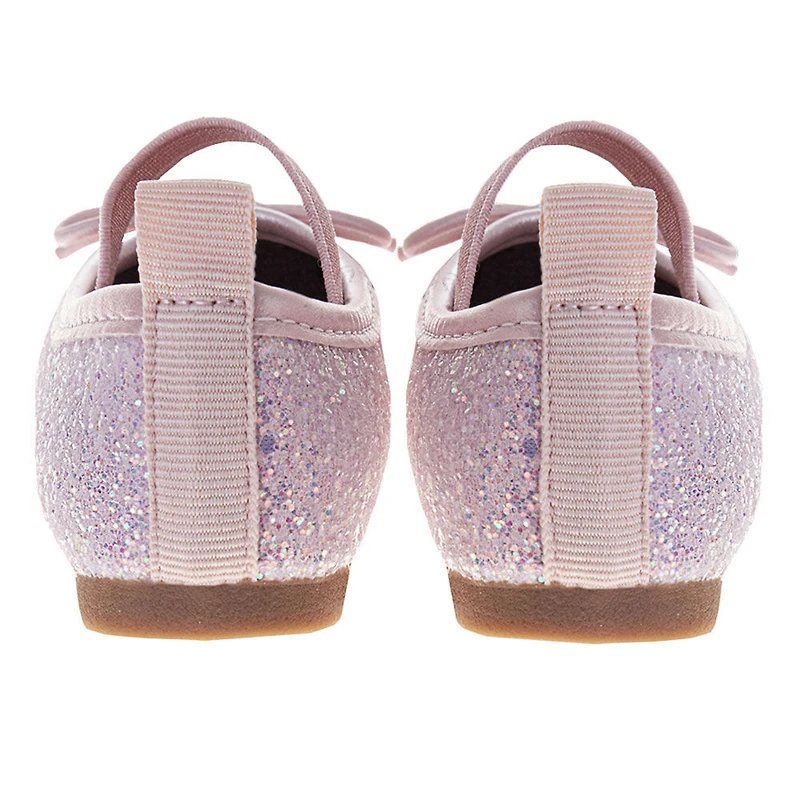 Toddler Pink Glitter Flat Size