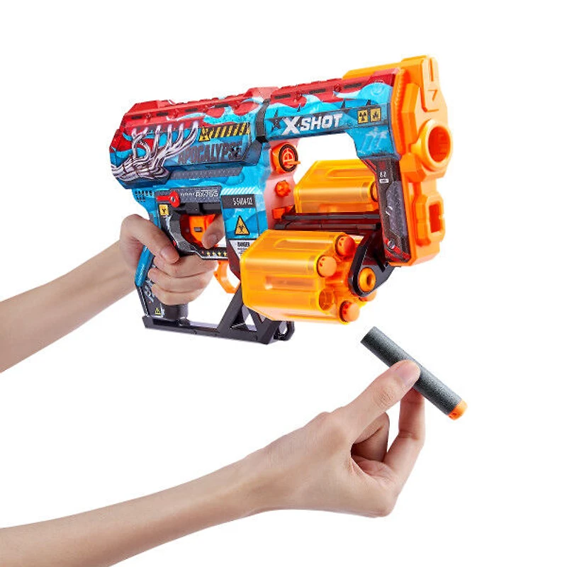 X-Shot Skins Dread Dart Blaster - Apocalypse (12 fléchettes) par ZURU