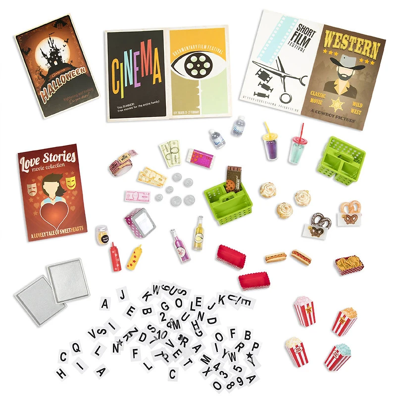 OG Cinema, Movie Theater Set, Our Generation, Ensemble de cinéma avec accessoires électroniques pour poupées de 18 po