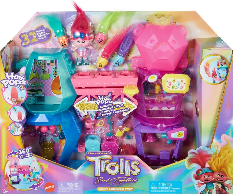 DreamWorks Trolls Band Together -Coffret de jeu -Mont Rageous, poupée