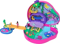 Polly Pocket Dolls and Playset, Travel Toys, Sloth Family 2-in-1 Purse Compact