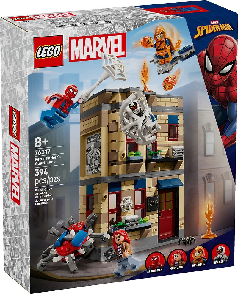 LEGO Marvel L'Appartement de Peter Parker, Jouet de Construction, Bataille de Superhéros, Spider-Man à Collectionner 76317