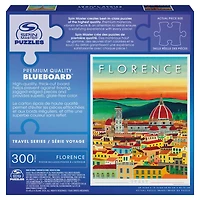 Puzzles Spin Master, Florence, Italie, Puzzle BlueBoard de 300 pièces de la série Voyage représentant un coucher de soleil sur la cathédrale