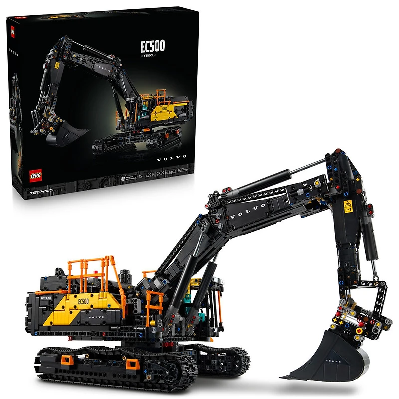 LEGO Technic L'Excavatrice Volvo EC500 Hybrid, Véhicule de Chantier Motorisé, Cadeau pour Adultes 42215