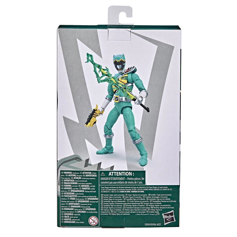 Power Rangers Lightning Collection, Dino Charge Ranger vert, figurine articulée premium de 15 cm de collection