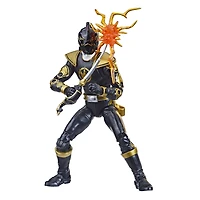 Power Rangers Lightning Collection, Dino Tonnerre Ranger Noir, figurine articulée premium de 15 cm de collection