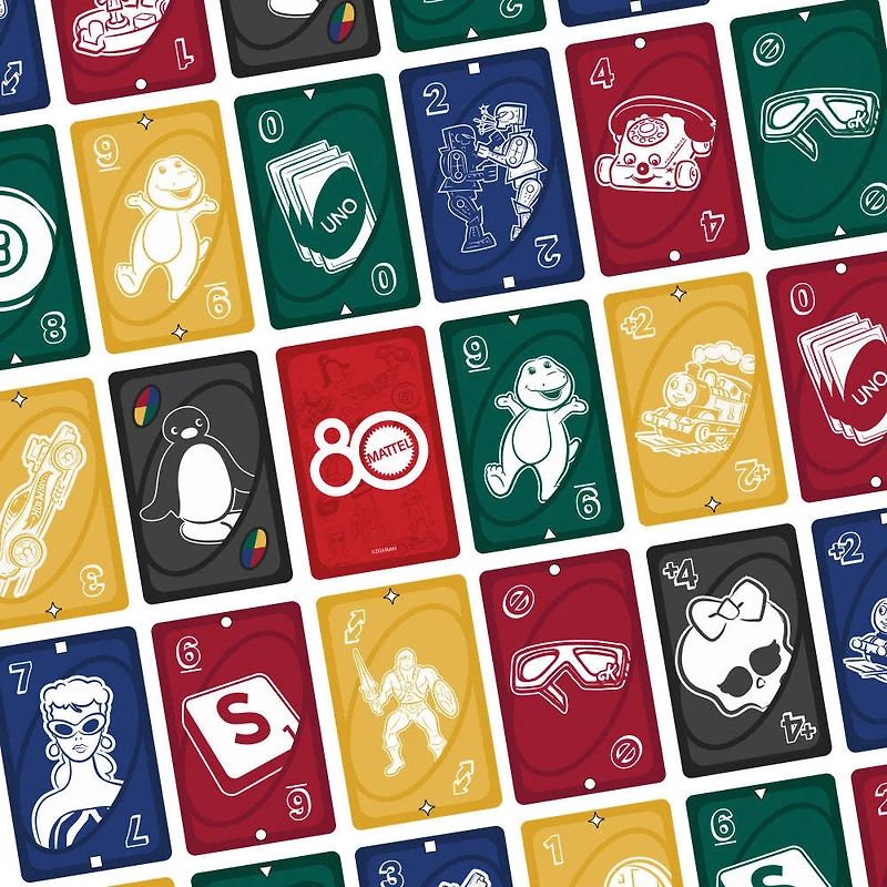 UNO Mattel 80th Ruby Red Card Game