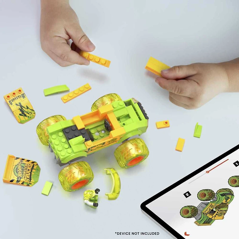 MEGA Hot Wheels Smash and Crash Gunkster Monster Truck Building Toy with 1 Figure (84 Pieces)
