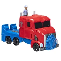 Transformers EarthSpark, figurine Spin Changer Optimus Prime de 20 cm avec figurine Robby Malto de 5 cm