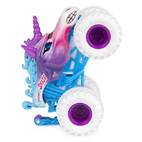 Monster Jam, Monster truck Sparkle Smash officiel, véhicule en métal moulé, série Crazy Creatures, échelle 1:64