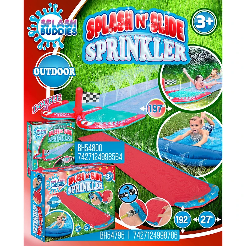 Splash Buddies Outdoor Sprinkler Slide Sprayer