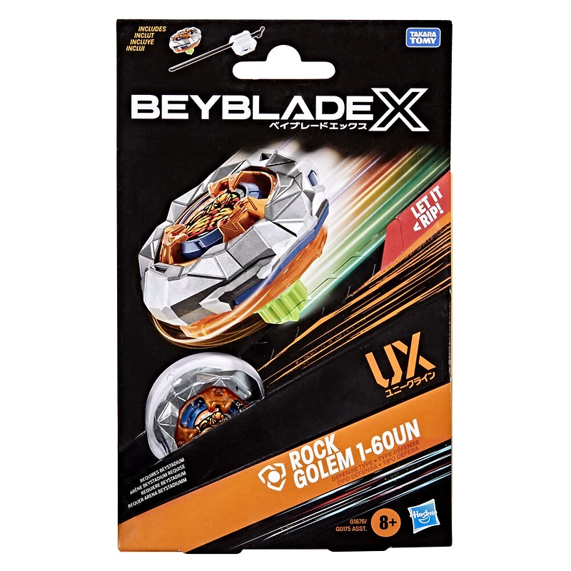 Beyblade X Starter Pack Rock Golem 1-60UN UX avec toupie et lanceur