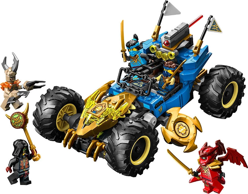 LEGO NINJAGO La Voiture Transformable de Jay, Voiture de Ninja, Ensemble de Construction avec 5 Figurines 71856