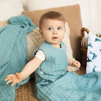 Perlimpinpin-Sac de nuit en mousseline gaufré- 1.0 TOG-Sarcelle-0-6m