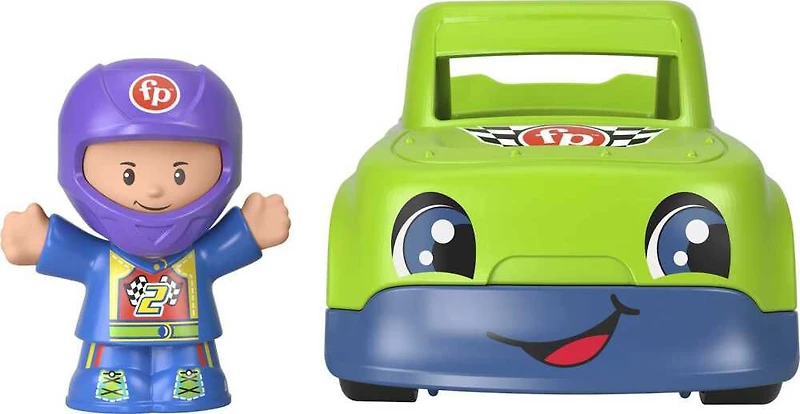 Fisher-Price Little People Voiture de course, véhicule à pousser