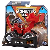 Monster Jam, Monster truck Scoopz Dirt Squad Scooper officiel avec pièces mobiles