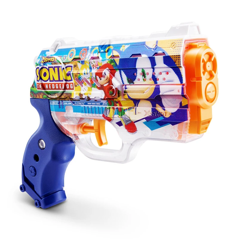 XSHOT Fast-Fill Skins Nano Sonic The Hedgehog Pistolet à Eau de ZURU