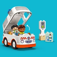 LEGO DUPLO Town Ambulance & Driver Building Toy Playset - Preschool Learning and Educational Toy - 10447