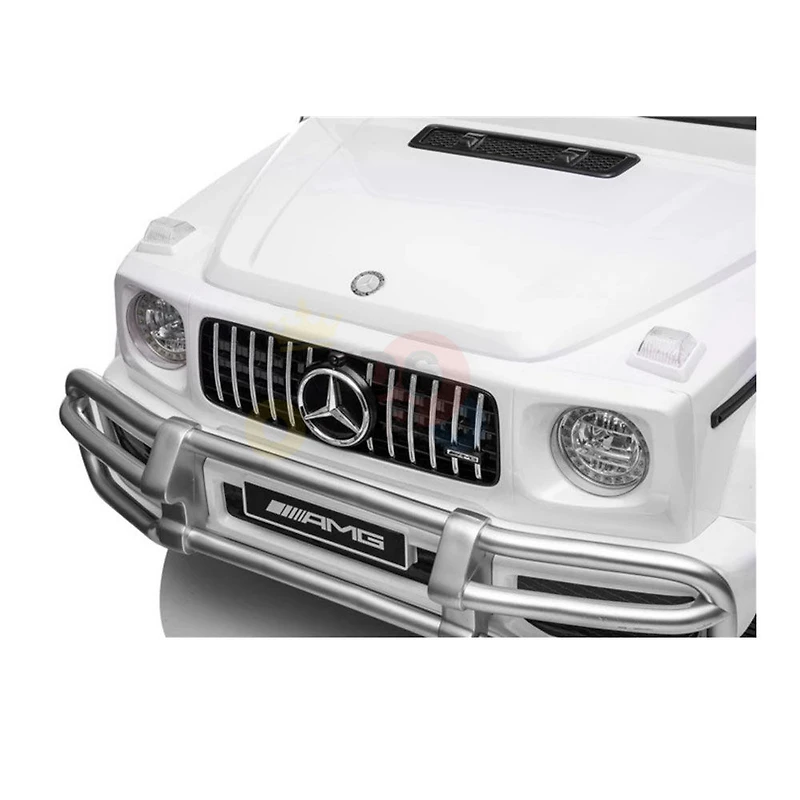 KidsVip 24V Enfants et Tout-Petits Mercedes G Series 4x4 Voiture Eléctrique avec Commande à Distance - Blanc - Édition anglaise