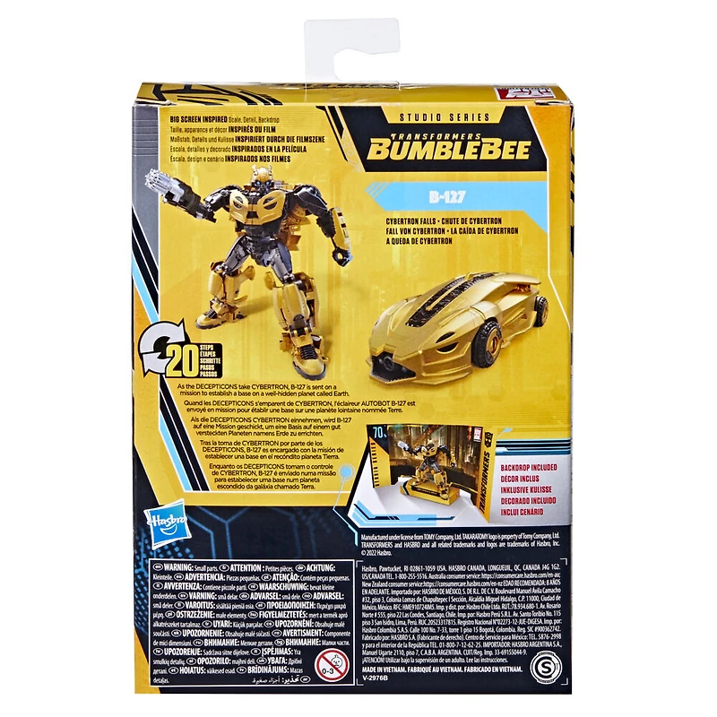 Transformers Buzzworthy Bumblebee Studio Series 70BB, figurine B-127 de classe Deluxe du film Transformers : Bumblebee