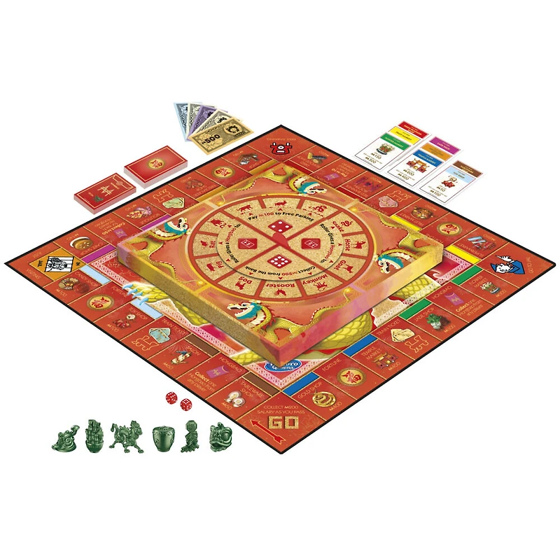 Monopoly Lunar New Year Celebration Edition Board Game, Year of the Dragon, Family Games for 2-6 Players, About 40 Mins.