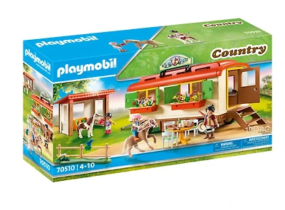 Box de poneys et roulotte