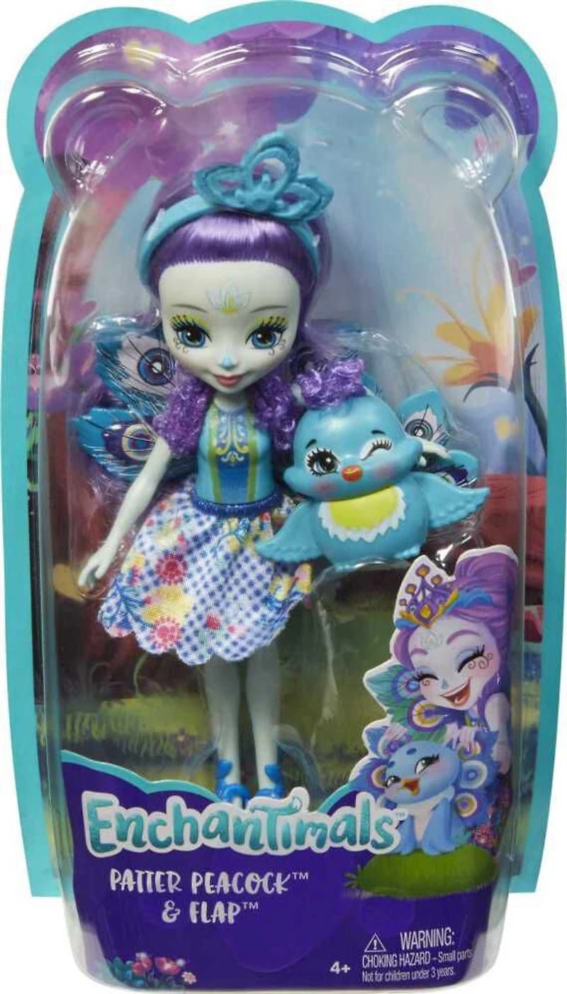 Mini-poupée Enchantimals Patter Paon et son Ami Flap le Paon - Notre exclusivité