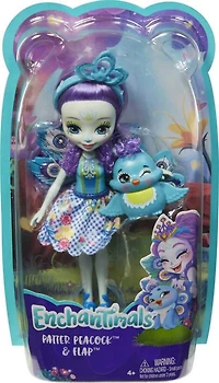 Mini-poupée Enchantimals Patter Paon et son Ami Flap le Paon - Notre exclusivité