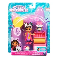 Gabby et la maison magique – Coffret Studio d'art avec 2 figurines jouets, 2 accessoires, boîte surprise et meuble