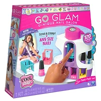 Cool Maker, GO GLAM U-nique Nail Salon, Salon de manucure avec machine à ongles transportable, 5 cartouches de motifs et sèche-ongles