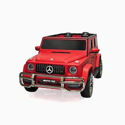 KIDSVIP Voiture 2 places à enfourcher Mercedes G Series 24V 4x4 Kids sous licence officielle avec roues en caoutchouc, musique, RC