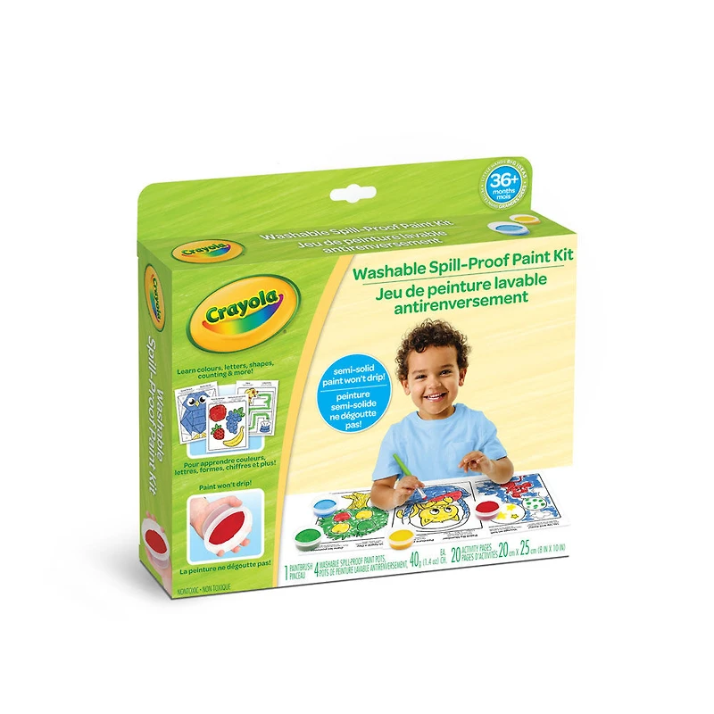 Jeu de peinture lavable antirenversement pour jeunes enfants