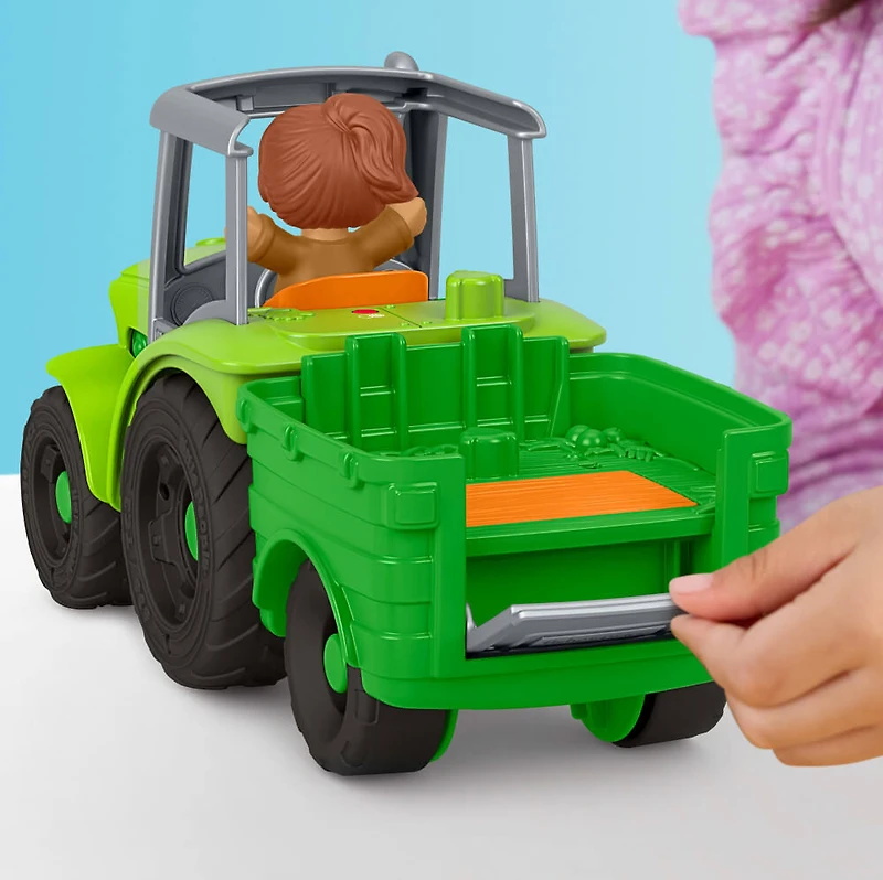 Fisher-Price Little People Tracteur à pousser, multilingue