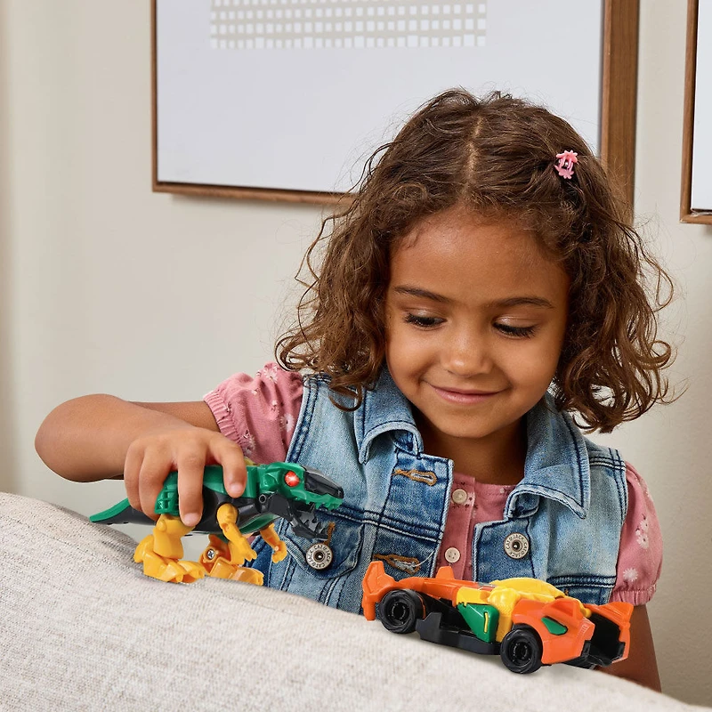 VTech Switch & Go Boost Flex le T-Rex + Voiture Racer - Édition française