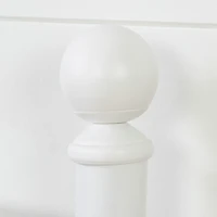 Summer Breeze Lit de métal plateforme complet Double Blanc solide