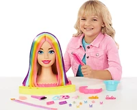 Barbie - Ultra Chevelure - Arc-en-ciel -Tête à coiffer de luxe, blonds