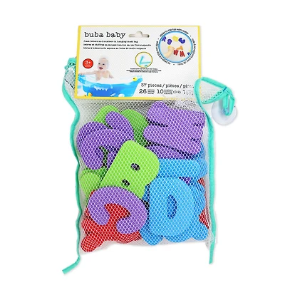 Buba Baby Foam Bath Letters and Numbers with Suction Cup Storage Bag