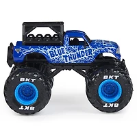 Monster Jam, Official Blue Thunder Monster Truck, Die-Cast Vehicle, Ride Trucks Series, 1:64 Scale