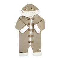 Rock a Bye Baby Combinaison en tricot véritable avec doublure en sherpa : flocons d'avoine