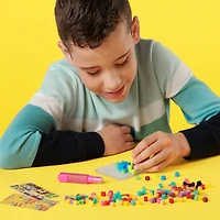 Pixobitz, Clear Pack with 156 Exclusive No Heat Water Fuse Beads, Decos and Accessories for 3D Creations, Christmas Gifts, Arts and Crafts