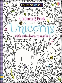 Usborne Minis: Colouring Book Unicorns With Rub-Down Transfers - Édition anglaise