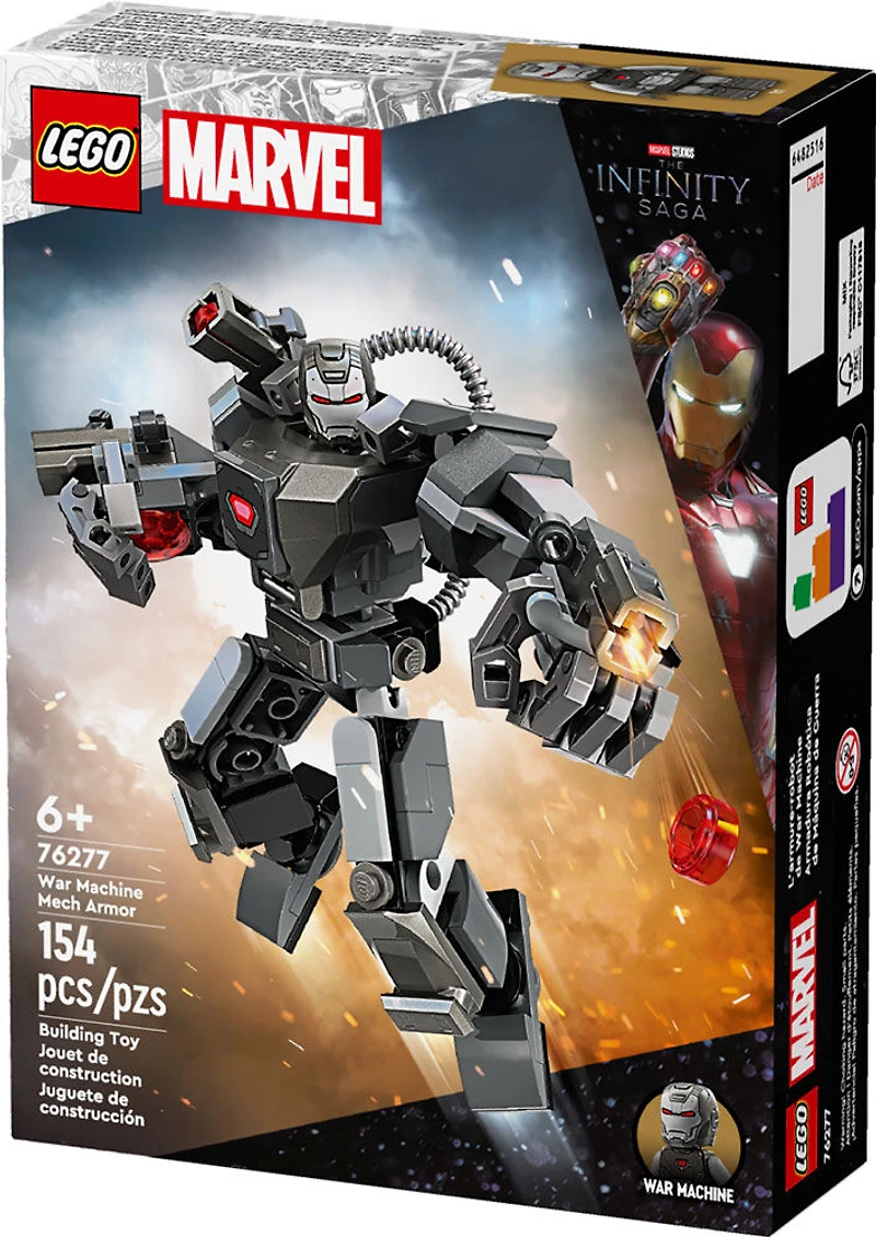 LEGO Marvel War Machine Mech Armor Building Toy, 76277