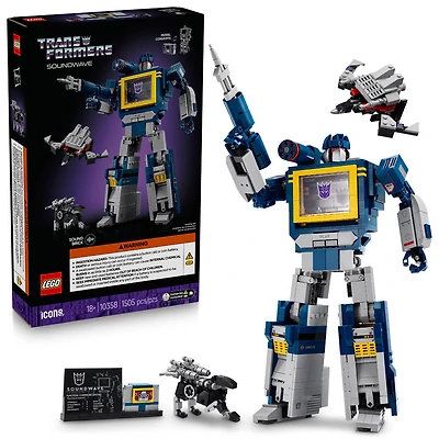 LEGO Icons Transformers: Soundwave Model Kit - Collectible Building Set for Adults, 18+ - 10358